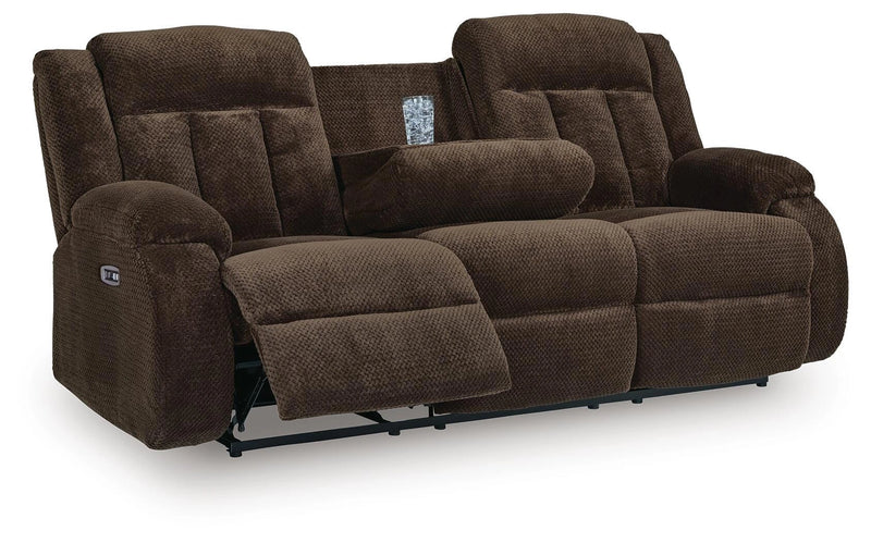 Greely Bend Power Reclining Sofa with Drop Down Table