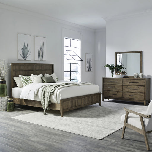 Shaker Lakes King Panel Bed, Dresser & Mirror image