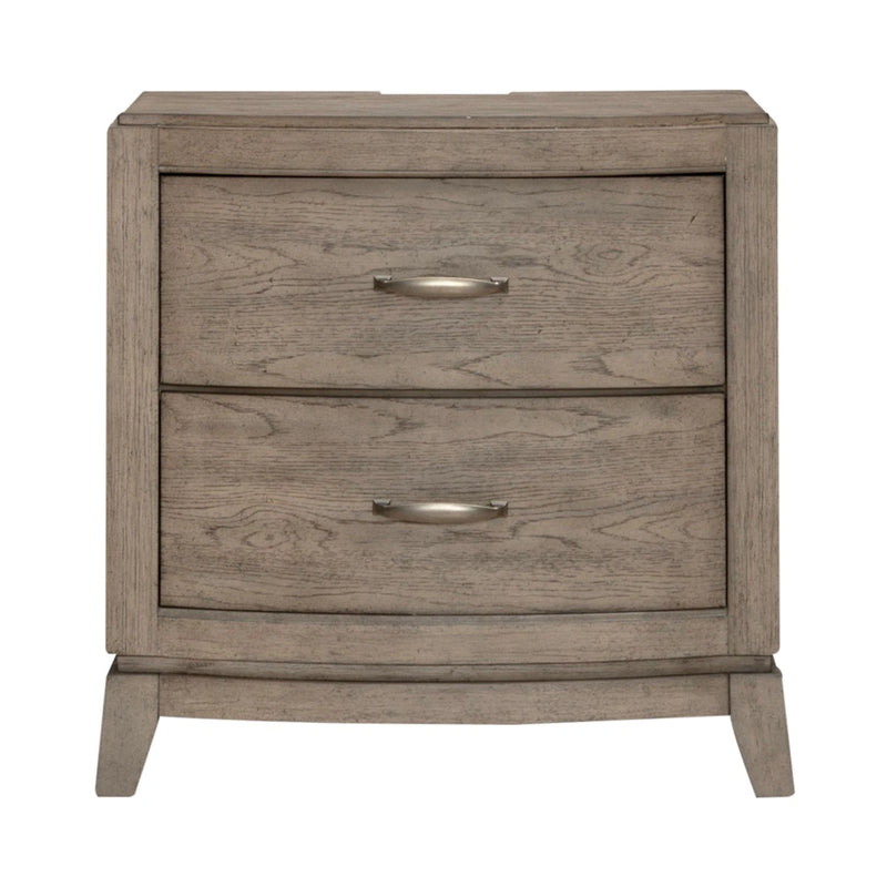 Avalon Nightstand with Charging Station in Burnished Beige image