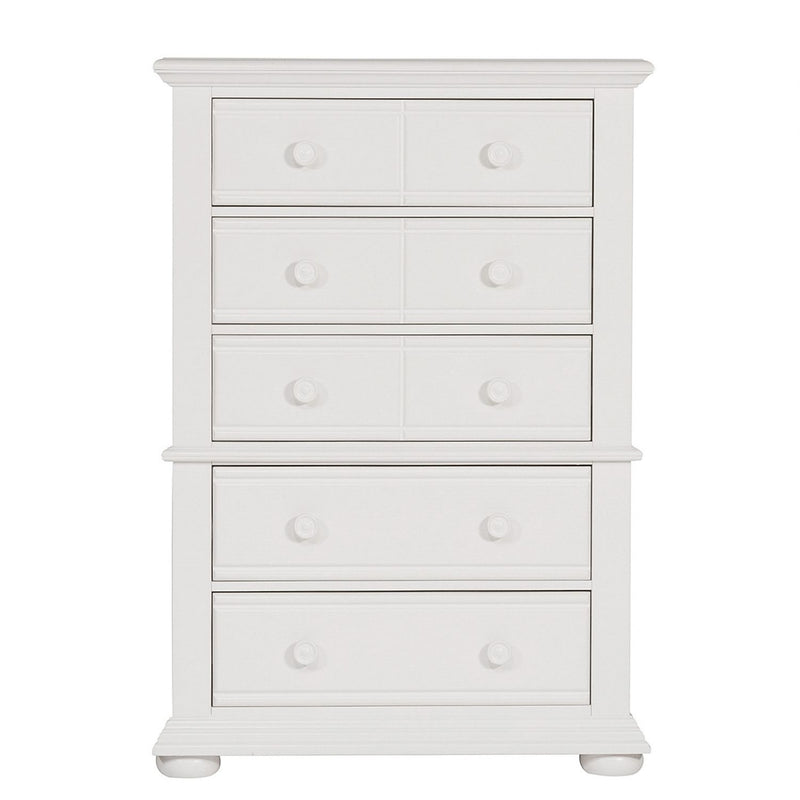 Summer House 5 Drawer Chest in Oyster White image