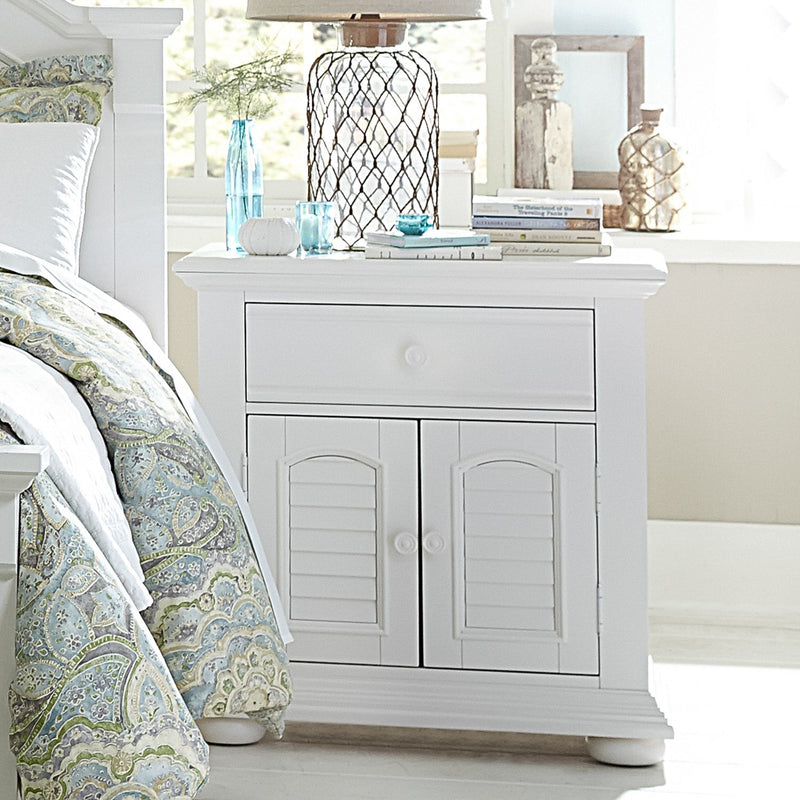 Summer House 1 Drawer Nightstand in Oyster White image
