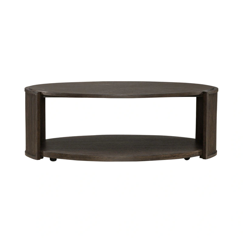 City View Oval Cocktail Table in Coffee Bean image
