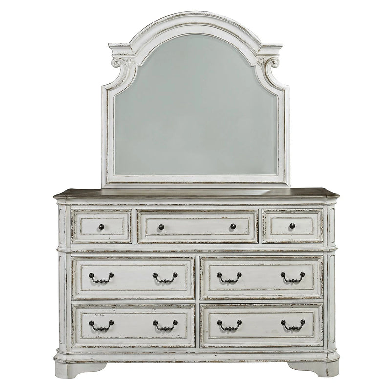 Magnolia Manor Uph Bed, Dresser & Mirror, Chest, Night Stand image