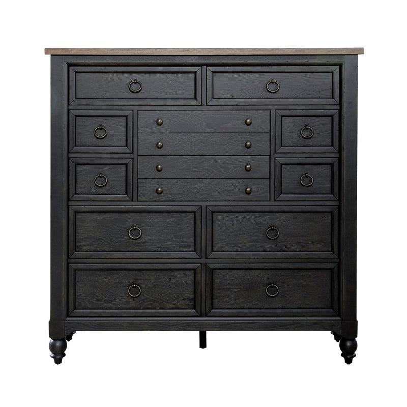 Americana Farmhouse 12 Drawer Chesser in Black image