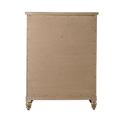 Americana Farmhouse 5 Drawer Chest in Dusty Taupe and Black image