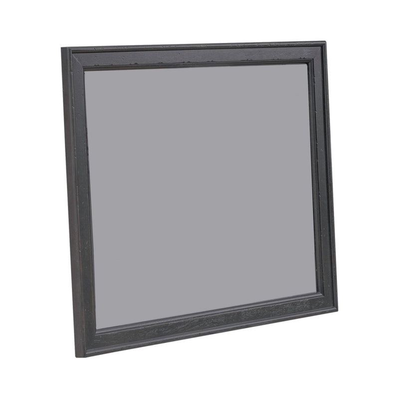 Americana Farmhouse Landscape Mirror in Black