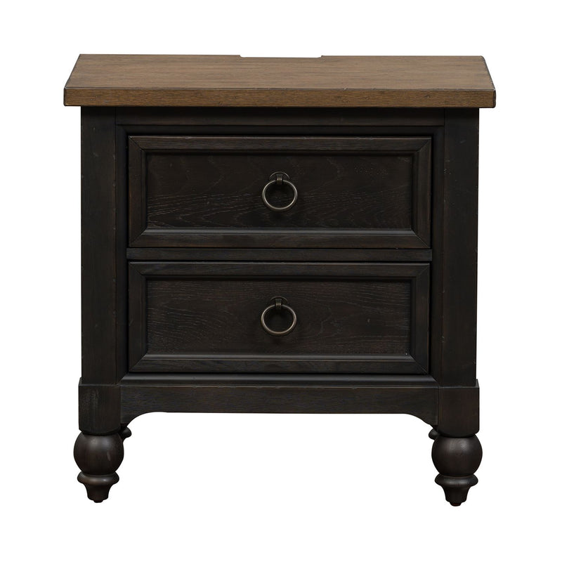 Americana Farmhouse 2 Drawer Nightstand in Black image