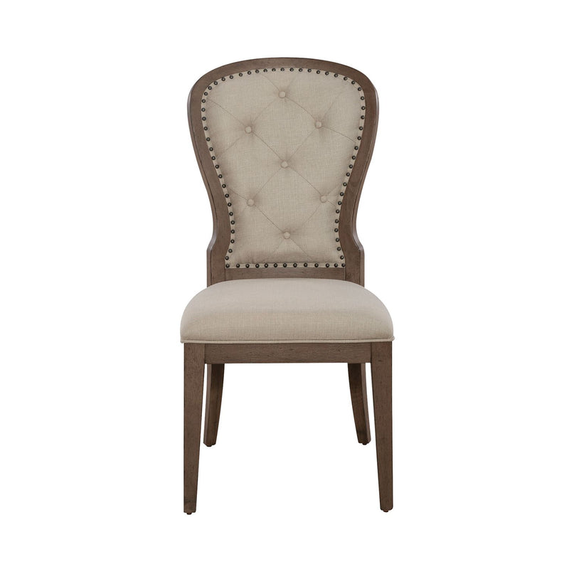Americana Farmhouse Uph Tufted Back Side Chair image