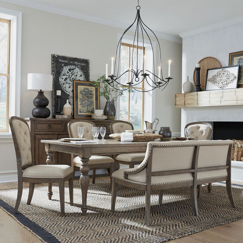 Americana Farmhouse Optional 6 Piece Leg Table Set image