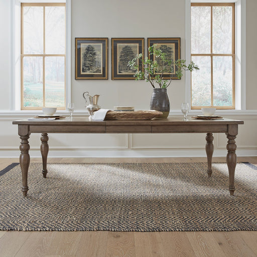 Americana Farmhouse Rectangular Leg Table in Dusty Taupe & Black image