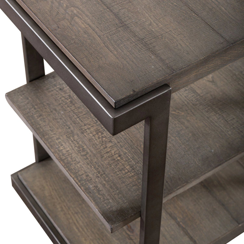 Modern View Tiered End Table in Gray image