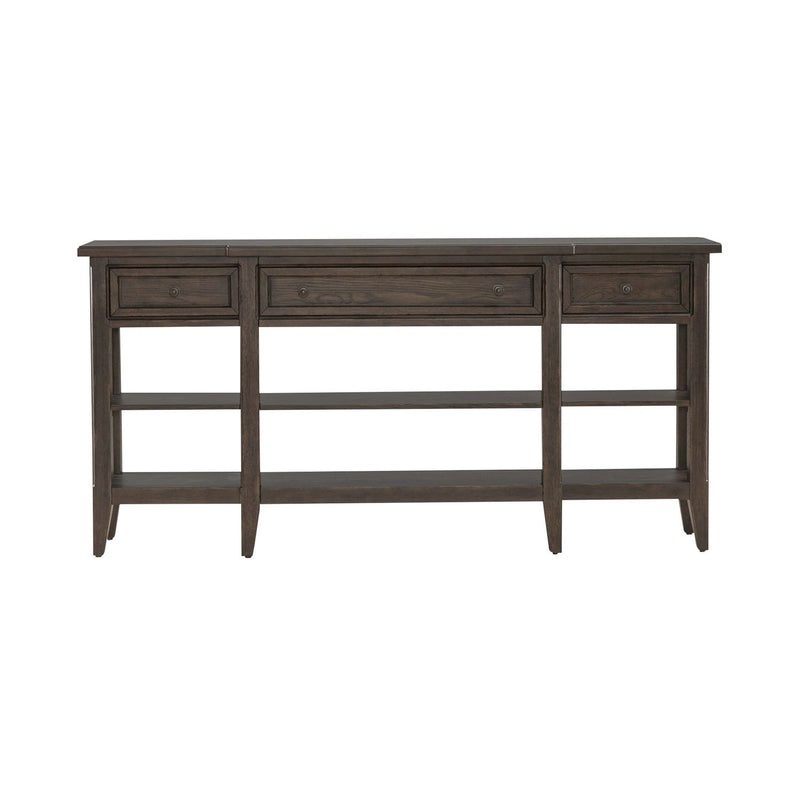 Paradise Valley Hall Console Table in Saddle Brown EST SHIP TIME APPX 4 WEEKS image
