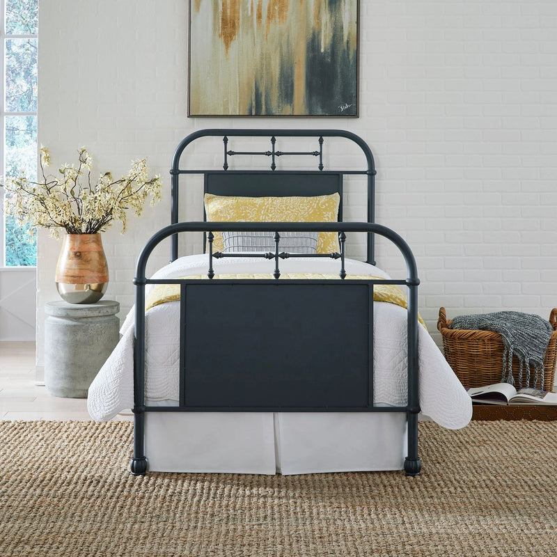 Vintage Series Twin Metal Bed in Navy image