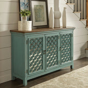 Kensington 3 Door Accent Cabinet in Turquoise image