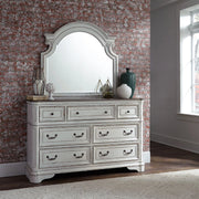 Magnolia Manor Panel Bed, Dresser & Mirror, Chest image