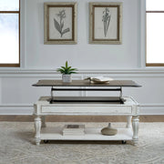 Magnolia Manor Lift Top Cocktail Table in Antique White image