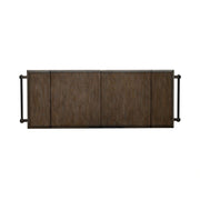 Magnolia Manor Bar Cart in Antique White & Weathered Bark EST SHIP TIME APPX 4 WEEKS image