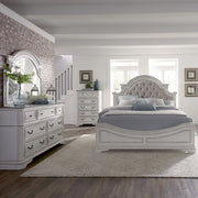 Magnolia Manor King Uph Bed, Dresser & Mirror, Chest image