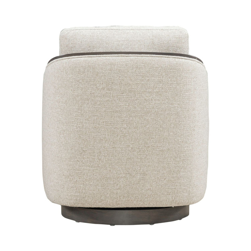 Nora Uph Swivel Accent Chair - Dark Brown image