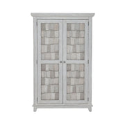 River Place Armoire in Riverstone White and Tobacco image