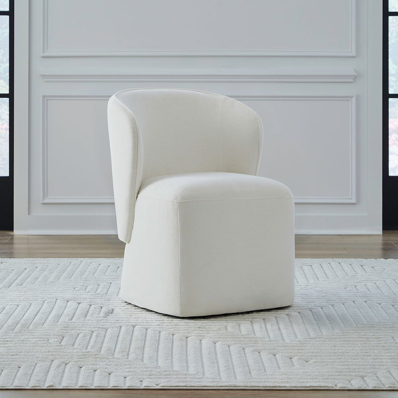 Accent Dining Accent Dining Chair w/ Casters - Ivory image