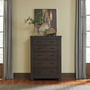 Thornwood Hills Bookcase Bed, Dresser & Mirror, Chest image
