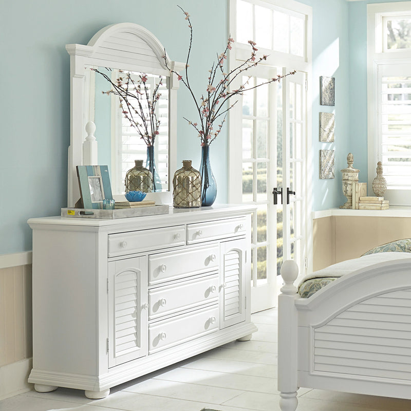 Summer House I Panel Bed, Dresser & Mirror image
