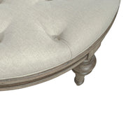 Americana Farmhouse Round Cocktail Ottoman in Dusty Taupe image