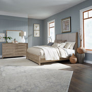 Brentwood King Uph Bed, Dresser & Mirror image