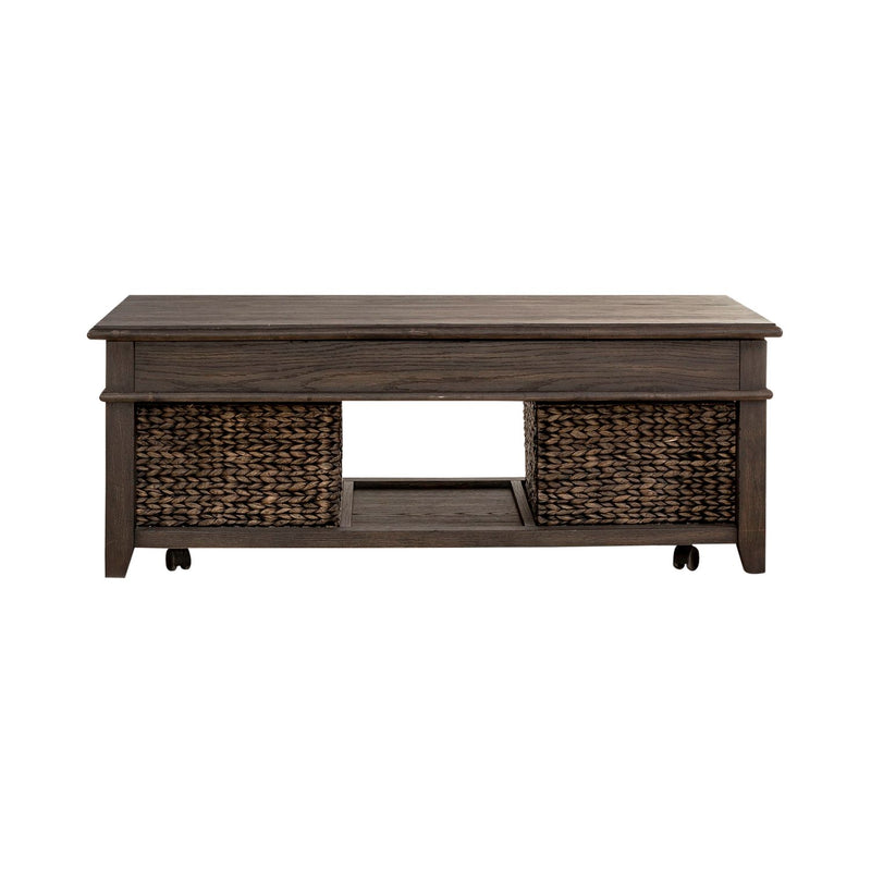 Mill Creek Lift Top Cocktail Table in Peppercorn