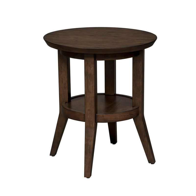 Ventura Blvd Round End Table in Bronze