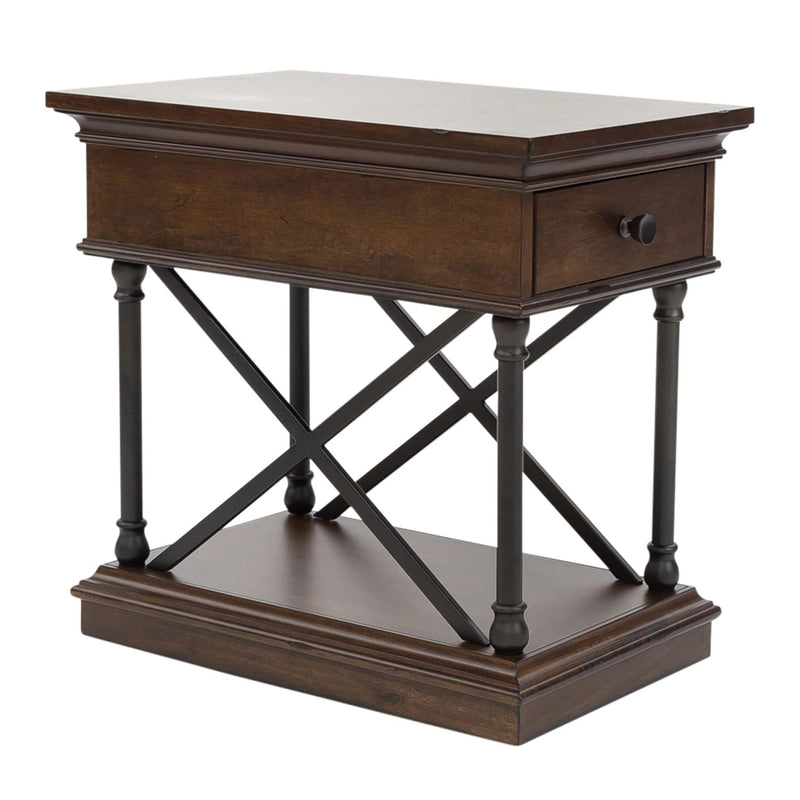 Tribeca Chairside Table in Cordovian Brown image