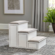 Magnolia Manor Pet Steps in Antique White image