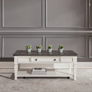 Allyson Park Rectangular Cocktail Table in Wirebrushed White image