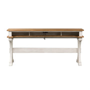 Farmhouse Reimagined Console Bar Table in Antique White image
