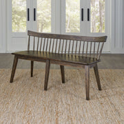 Midland Falls Spindle Back Bench in Rustic Brown image