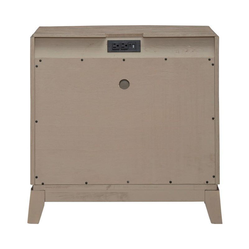 Avalon Nightstand with Charging Station in Burnished Beige image