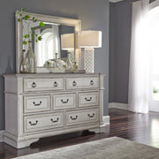 Abbey Park King California Panel Bed, Dresser & Mirror, Night Stand image