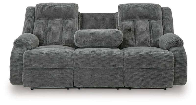 Greely Bend Power Reclining Sofa with Drop Down Table