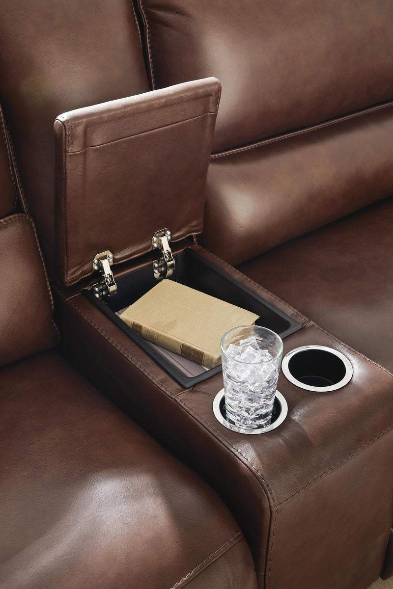Silverbrooke Reclining Sectional with Chaise and Storage Console