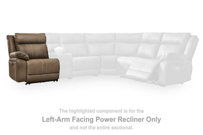 Max-Media Power Reclining Sectional with Audio Console