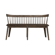 Midland Falls Spindle Back Bench in Rustic Brown image