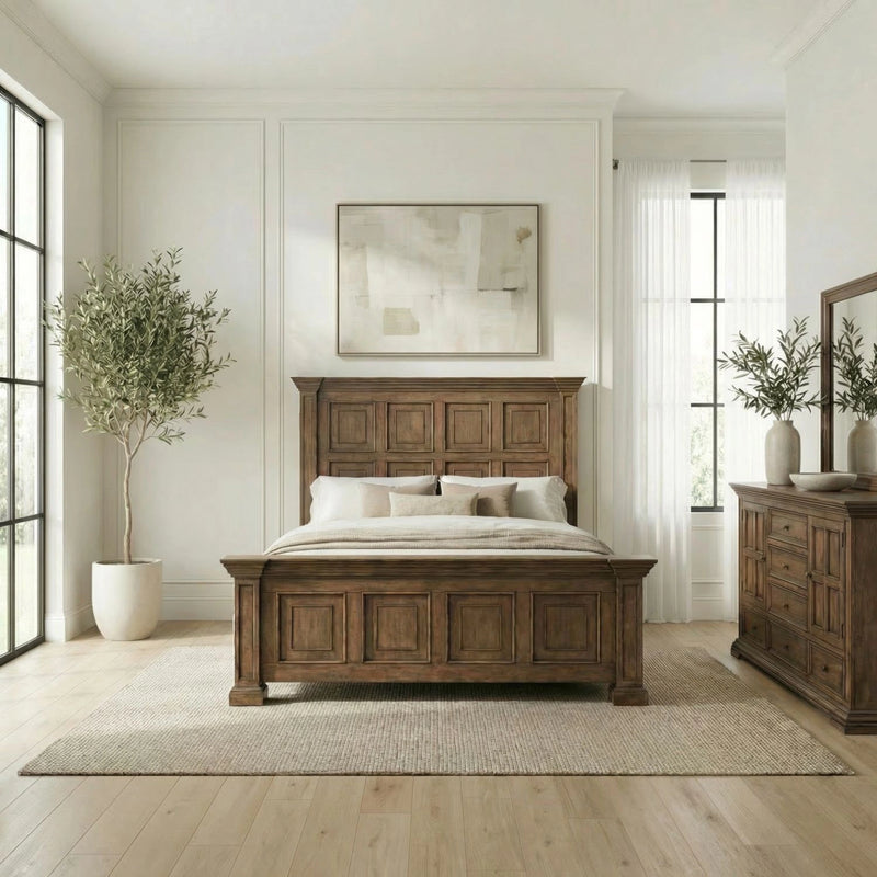 Big Valley Panel Bed, Dresser & Mirror image