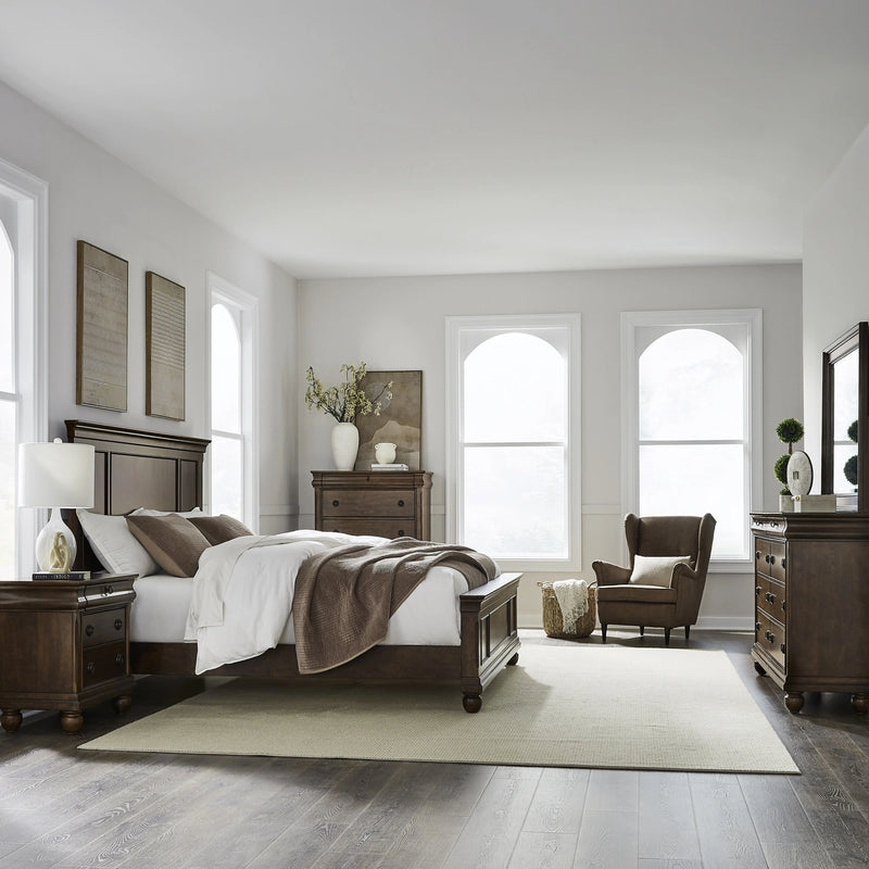 Rustic Traditions King Panel Bed, Dresser & Mirror, Chest, Night Stand image