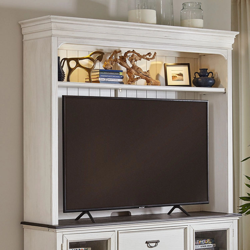 Allyson Park Entertainment Hutch in Wirebrushed White image