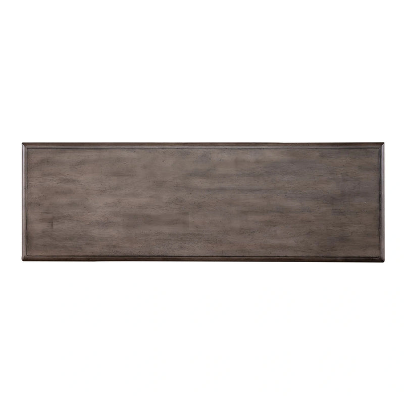 Ocean Isle Bench (RTA) in Antique White with Weathered Pine image