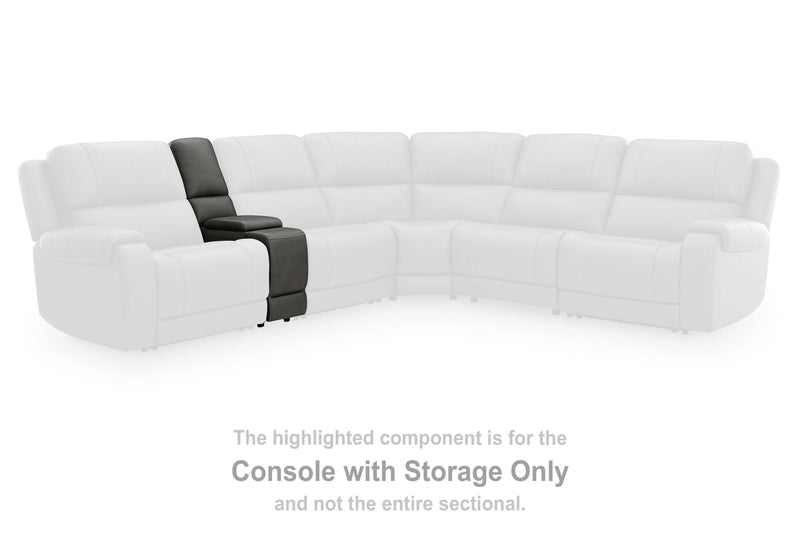 5Z-Harrenhurst Power Reclining Sectional Loveseat with Console