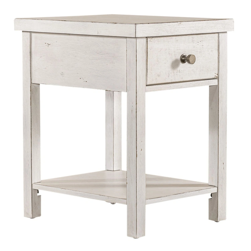 Modern Farmhouse Drawer Chair Side Table image