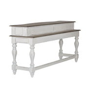 Magnolia Manor Console Bar Table in Antique White image