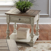 Morgan Creek End Table in Antique White image